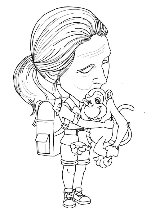 Jane Goodall Colouring Page Coloring Nation Jane Goodall Coloring Page - Jane Goodall Coloring Page