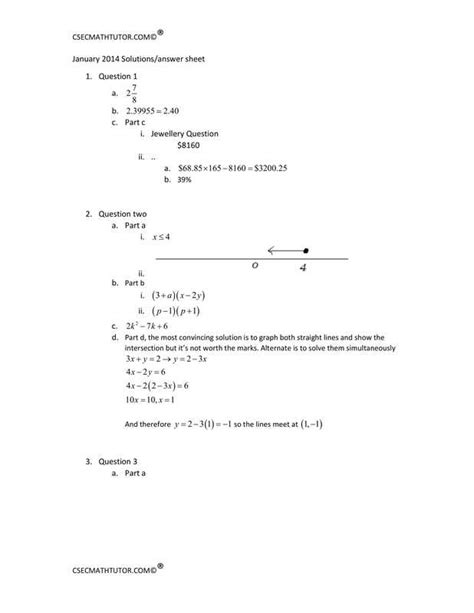 January 2014 Cxc Math Paper 2