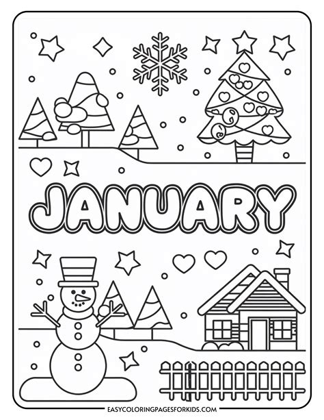 january coloring sheets