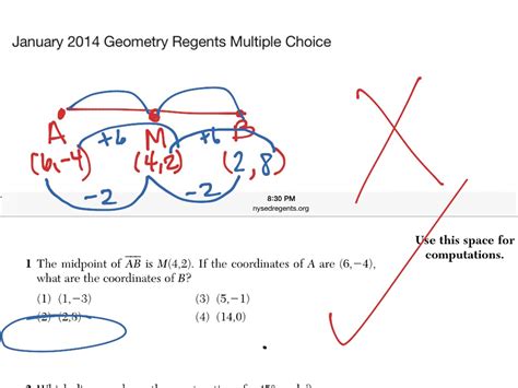 January Geometry Regents 2014 Multiple Choice Answers