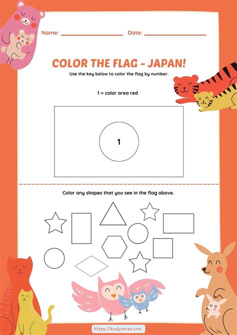 Japanese Flag Coloring Page Worksheet Kindyverse Kids Japanese Flag Coloring Pages - Japanese Flag Coloring Pages