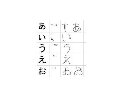 Japanese Hiragana Vowel Column Printable Worksheet Japanese Hiragana Worksheet - Japanese Hiragana Worksheet