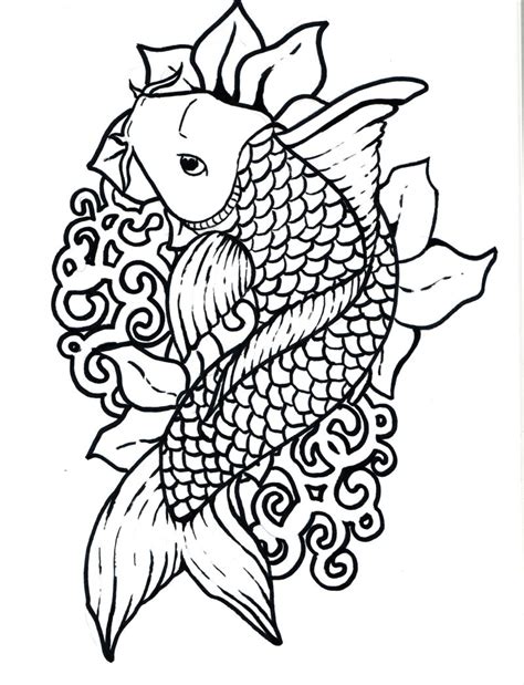 Japanese Koi Fish Coloring Pages Coloring Ideas Koi Fish Coloring Page - Koi Fish Coloring Page