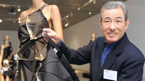 Japanese fashion designer Issey Miyake, creator of Steve Job's 