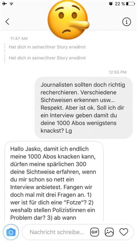 Jasko  Chatverlauf Veröffentlicht Journalistin Legt Sich Mit Jasko An - Jasko