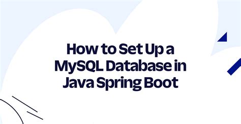 java - Generate MySql database with springboot - Stack Overflow