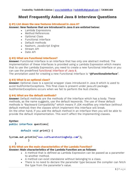 Java 8 Features Interview Questions