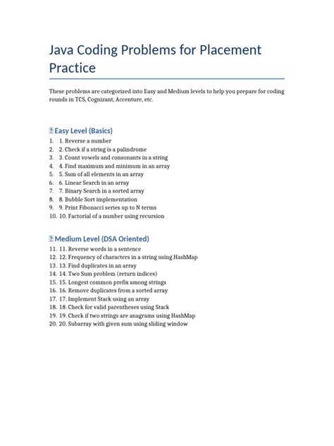 Java Coding Problems Pdf Free Download