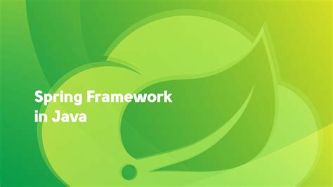 Java Development With The Spring Framework