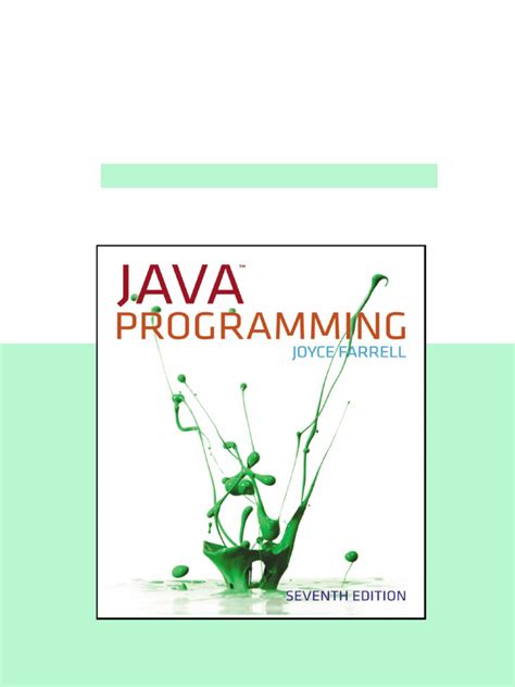 Java Programming 7th Edition Joyce Farrell Solutions