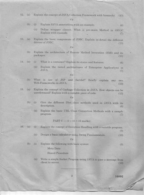 Java Programming Question Paper Anna University