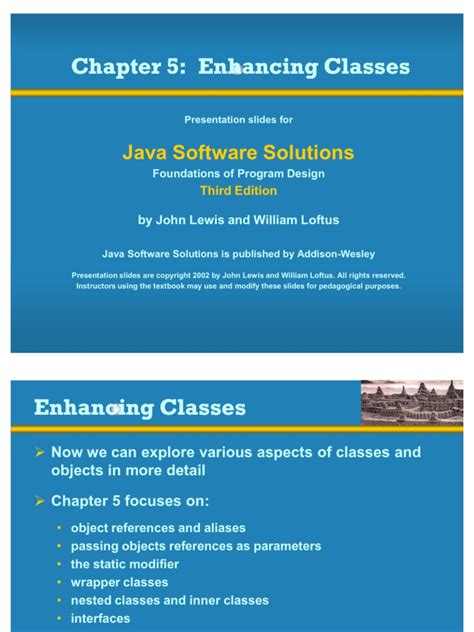 Java Software Solutions Chapter 7 Answers