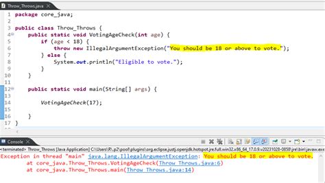 Java Throw Index Out Of Bounds Exception