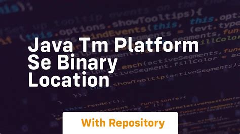 Java Tm Platform