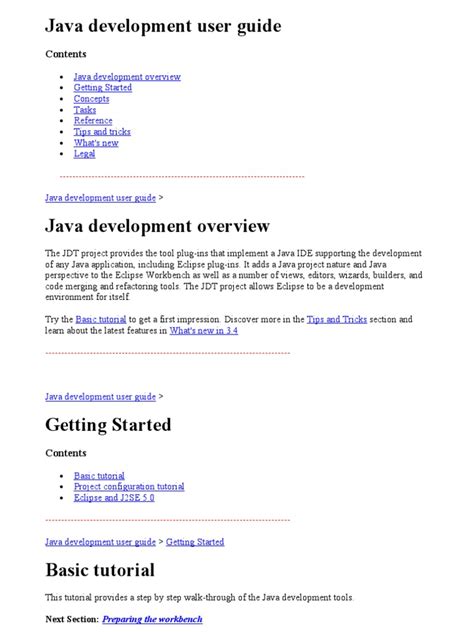 Download Java Development User Guide 