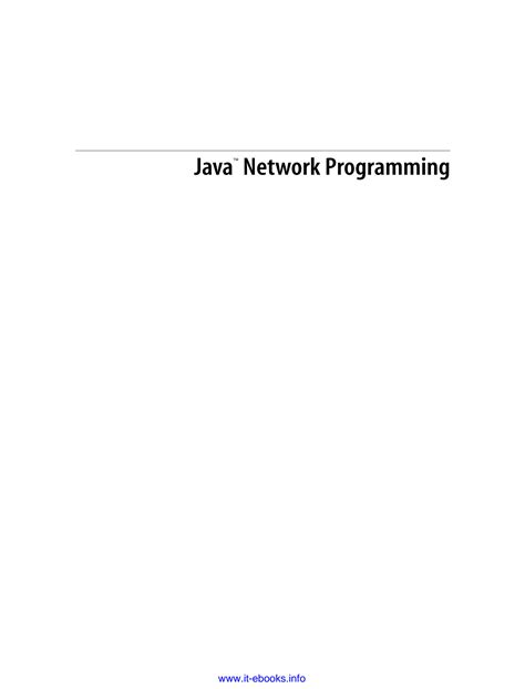 Full Download Java Network Programming Chapter Contents 