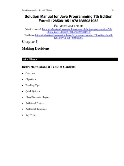 Read Java Programming 7Th Edition Joyce Farrell Soloutions 