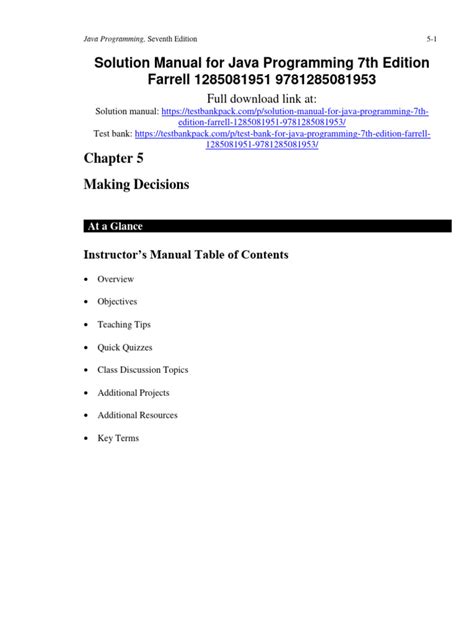 Full Download Java Programming 7Th Edition Joyce Farrell Solutions 