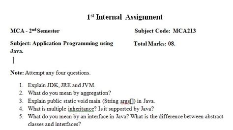 Full Download Java Question Papers For Bca 