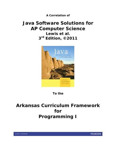 Read Java Software Solutions For Ap Computer Science 3Rd Edition 