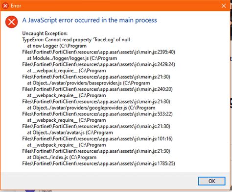 javascript Error occurs when installing