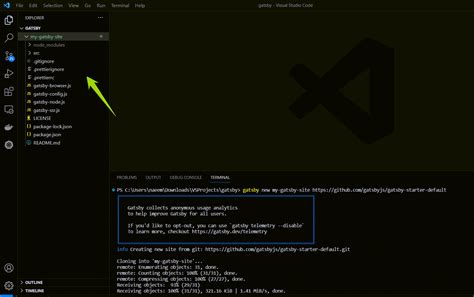 javascript Unable to start server Gatsby application Unexpected