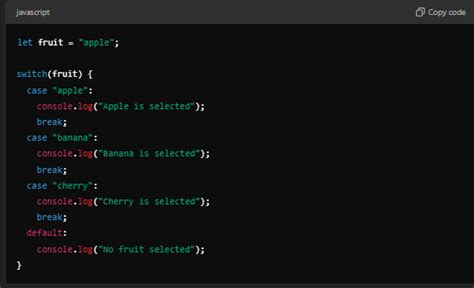 Javascript Case Statement