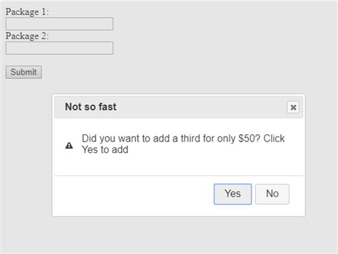 javascript trigger jquery modal popup on form submit Stack Overflow