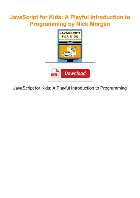 Read Online Javascript For Kids A Playful Introduction To Programming 