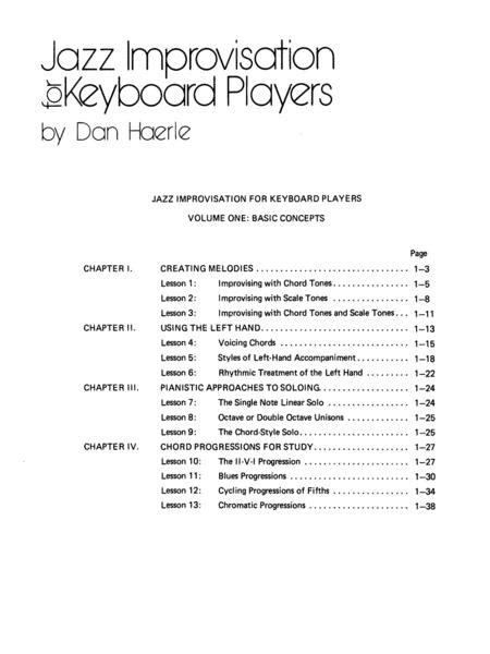 Download Jazz Improvisation For Keyboard Players Complete Edition 