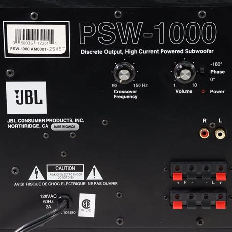 Read Online Jbl Psw1000 User Guide 