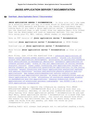 jboss 7 documentation pdf