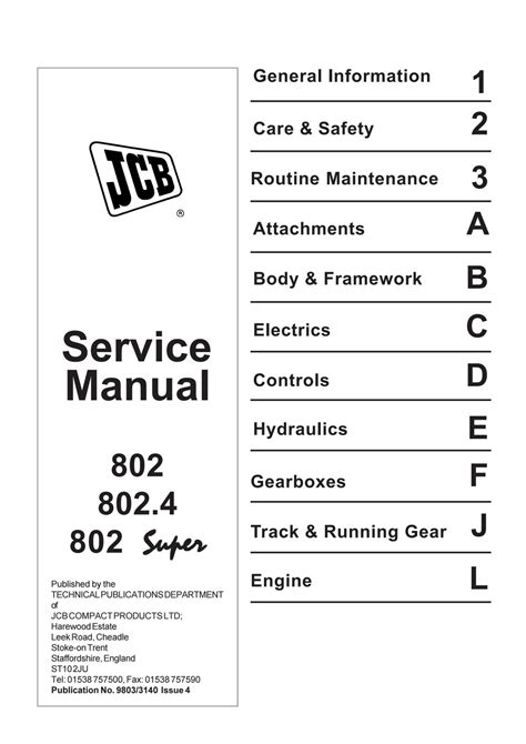 Jcb 802 Workshop Manual Emintern