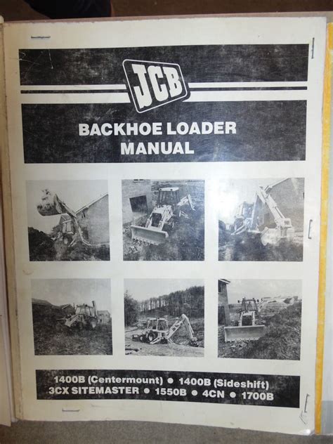 Jcb Operator Manual 1400b Backhoe