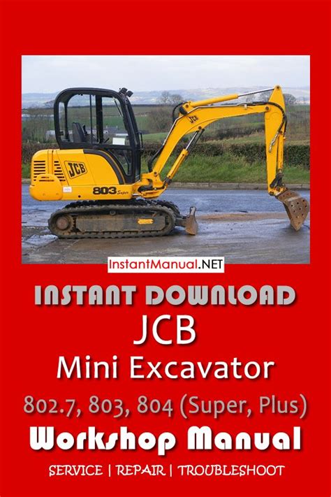 Read Online Jcb 802 7Plus 802 7Super 803Plus 803Super 804Plus 804Super Mini Excavator Service Repair Workshop Manual Instant 