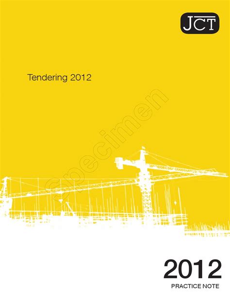 Read Jct Tendering Practice Note 2012 Pdf 