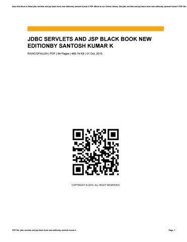 Full Download Jdbc Servlets And Jsp Black Book New Editionby Santosh Kumar K 