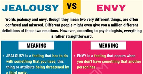 Jealousy Vs Envy