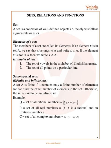 Jee Main Mathematics Sets Relations And Functions