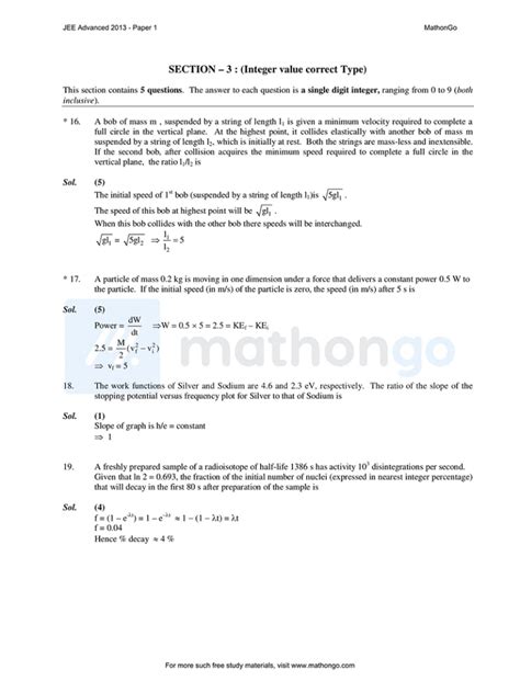 Read Online Jee Advance 2013 Question Paper 