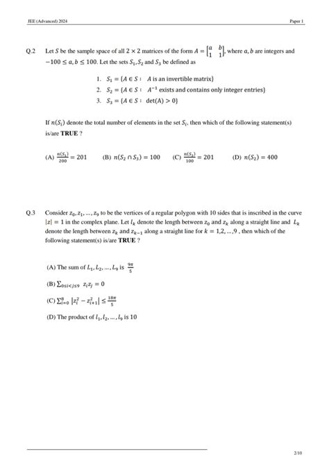 Full Download Jee Advanced Sample Papers Free 