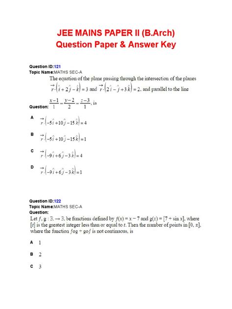 Full Download Jee Arch Question Papers And Answers 