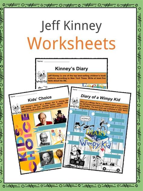 jeff kinney mini biography worksheet answers