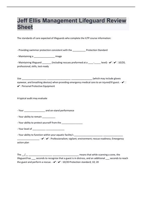 Read Jeff Ellis Lifeguard Test Answers 