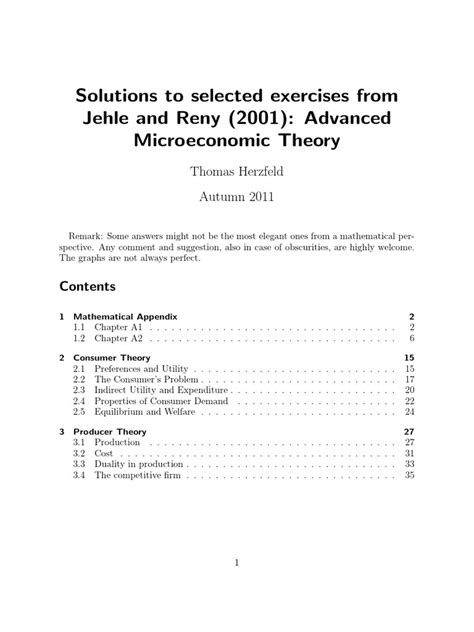 Read Online Jehle Reny Solutions Chapter 1 