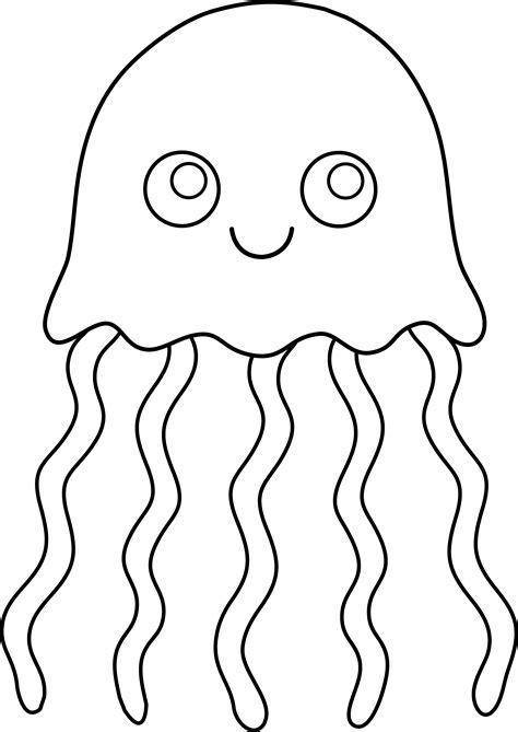 Jellyfish Coloring Pages Easy Peasy And Fun Jelly Fish Coloring Sheet - Jelly Fish Coloring Sheet