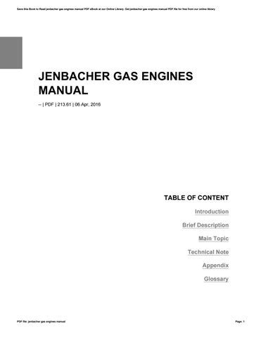 Read Online Jenbacher Gas Engines 316 Manual Book Sunsec 