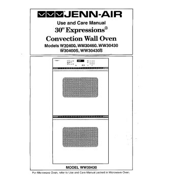 Read Jenn Air Ww30430W Manual 
