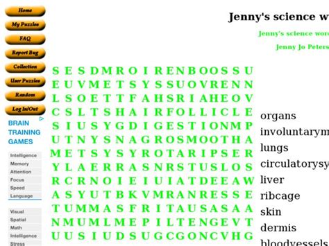 Jenny 39 S Science Wordsearch Word Search Science Wordsearch For Kids - Science Wordsearch For Kids