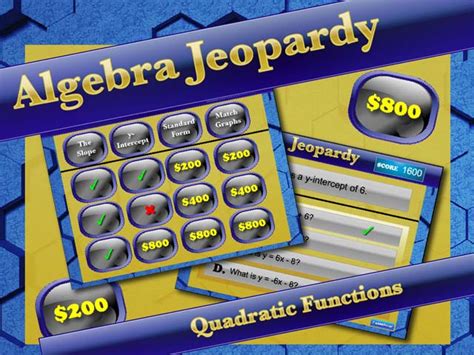 Jeopardy Game For Algebra Unit 1